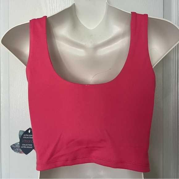Vasana Pink Cropped Top Padded Small Women - Picture 3 of 8